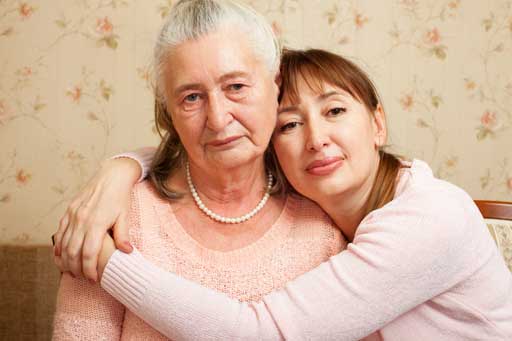 Elderly Woman and Caregiver